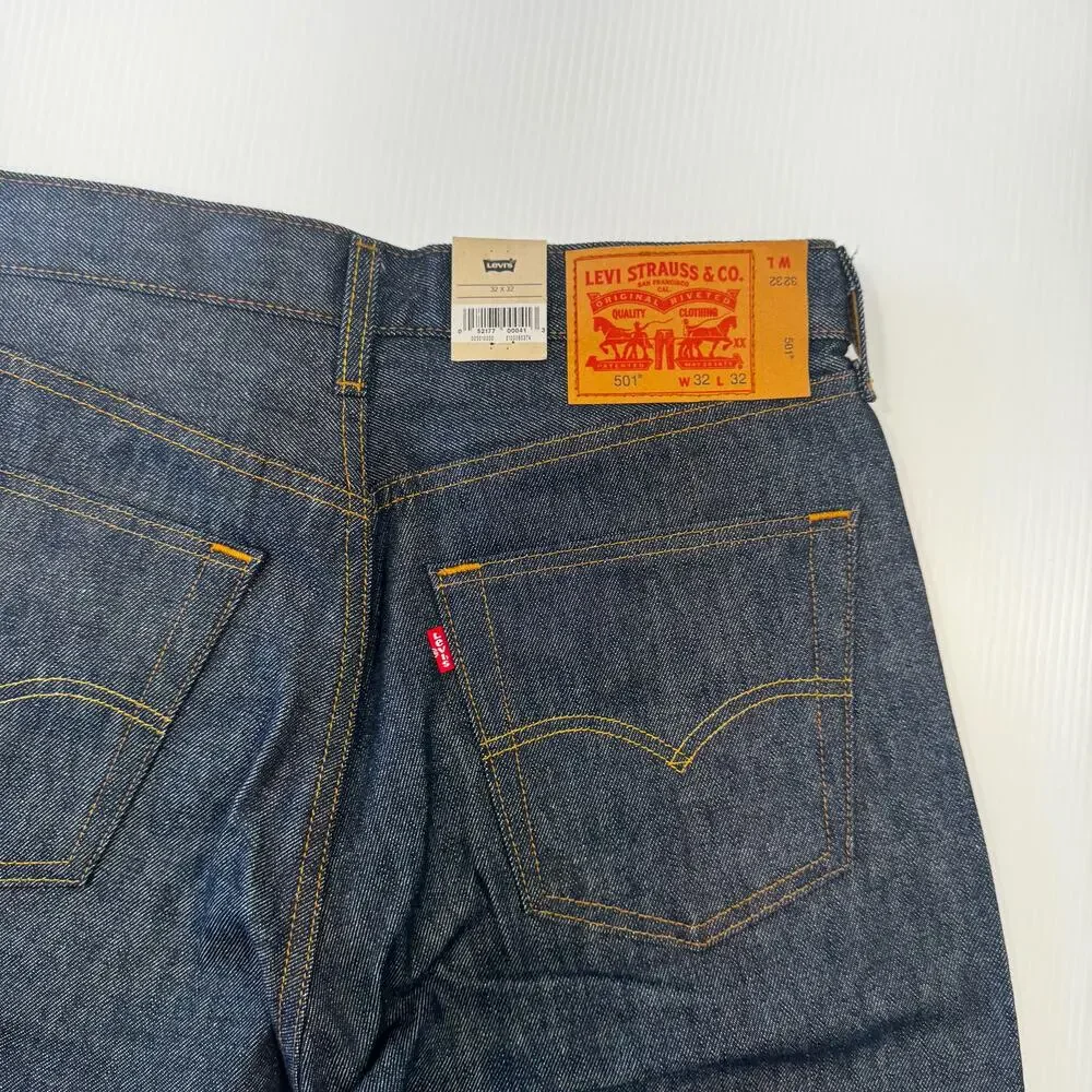 Levi’s 501 Shrink To Fit Jeans 32x32 Deadstock Dark Wash NWT Dadcore Normcore - Picture 15 of 16